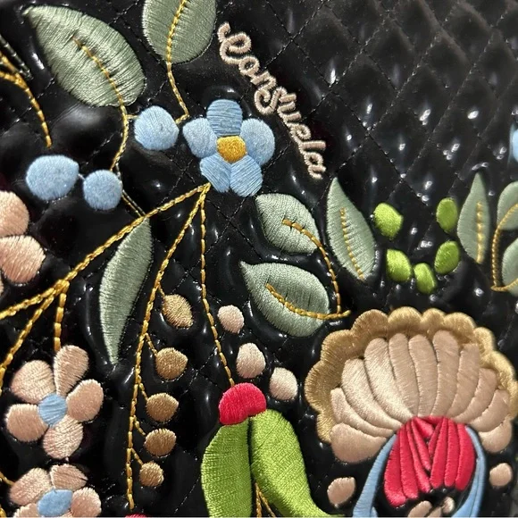 Consuela Black and Tan Floral Tote - Picture 5 of 16